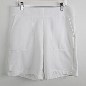 Lands' End Serious Sweats French Terry Knit‎ in White | Women's Small 6-8